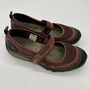 Merrell Mimosa Emme Mahogony Brown Flat Mary Jane Women's Walking Shoes Size 9.5